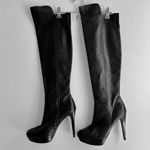 Stuart Weitzman Leather OTK Platform Boots